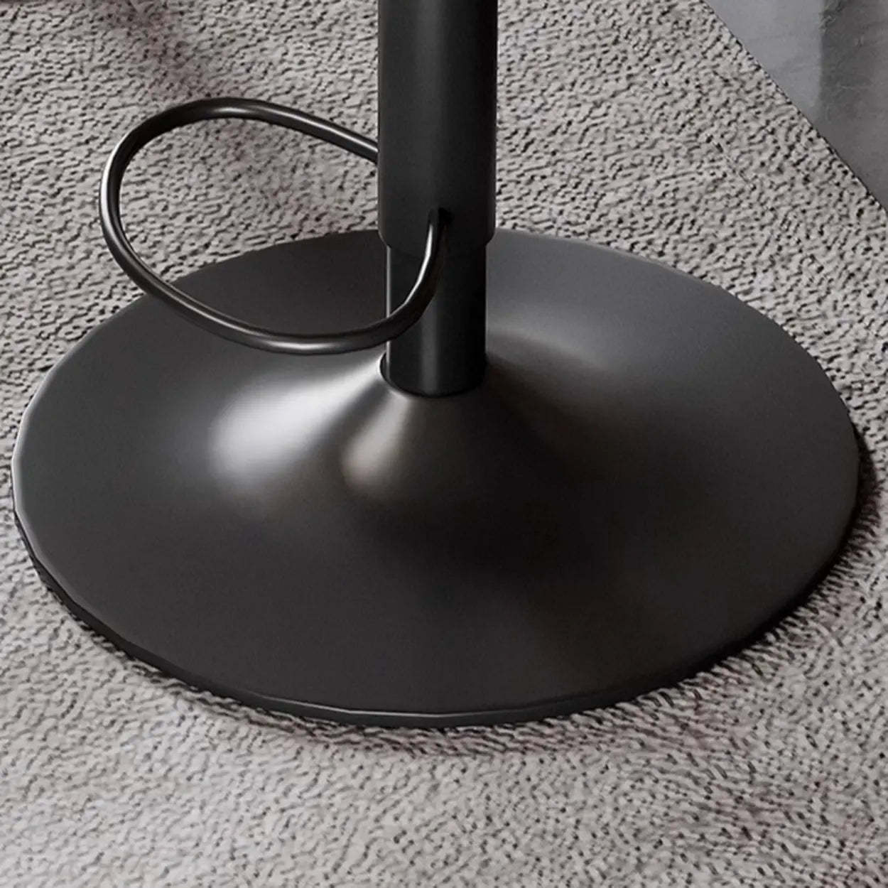 Bucket footrest metal bar & counter stools for kitchen — Faux Leather / Purple / Black