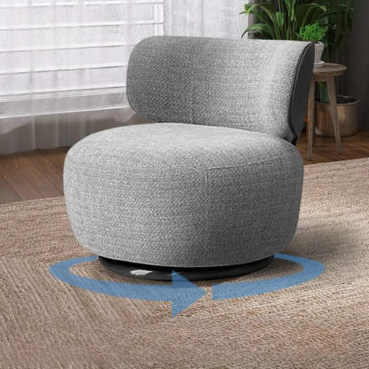 Swivel Fixed Back Textured Side Chair