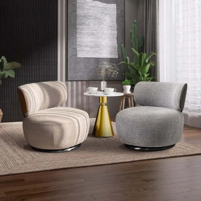 Swivel Fixed Back Textured Side Chair