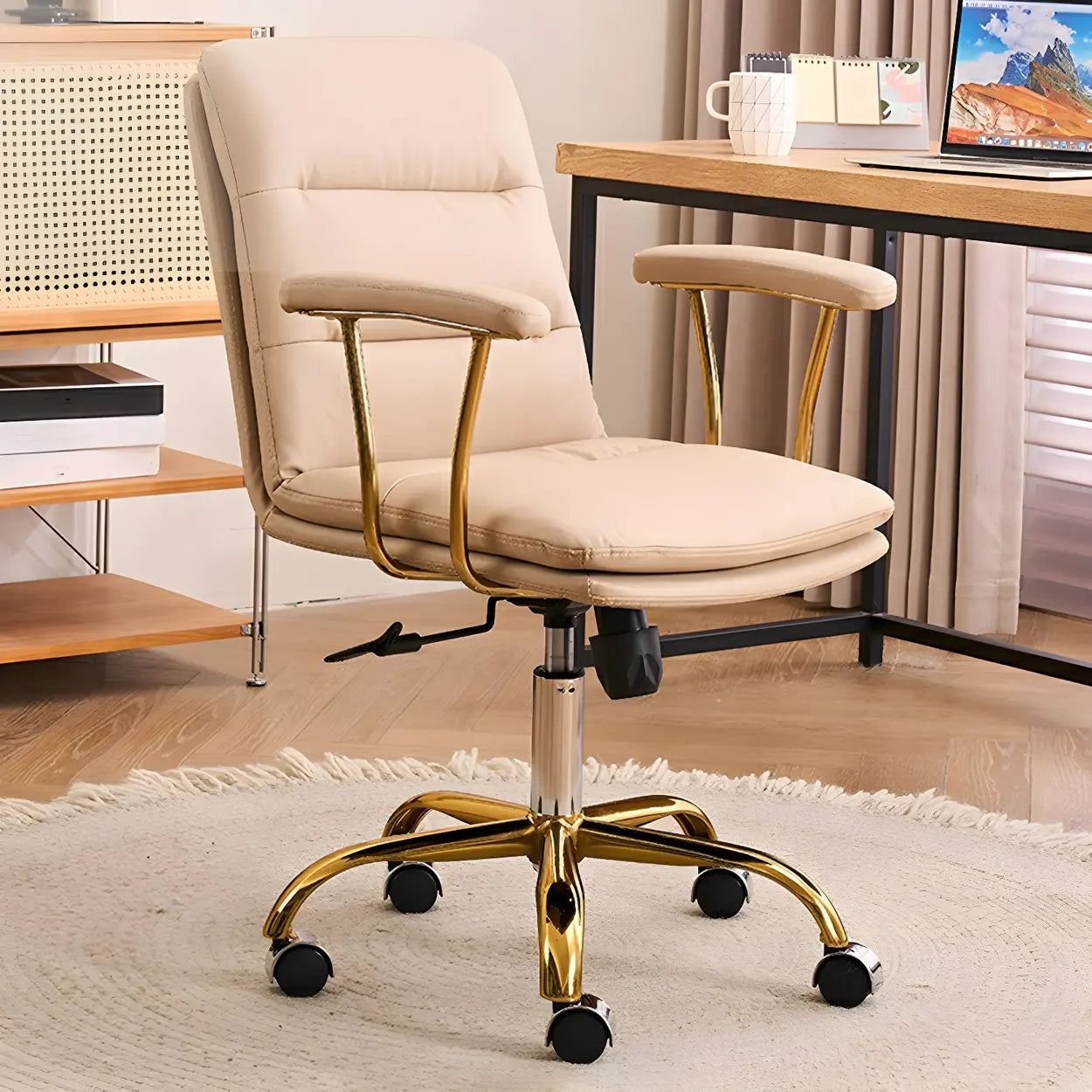 Swivel Ergonomic Leather Tilt Office Chair