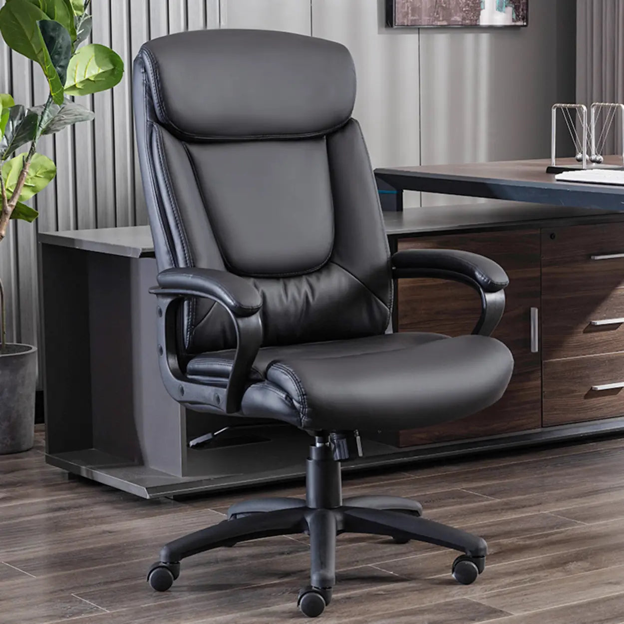 Swivel Executive Leather Black Office Chair