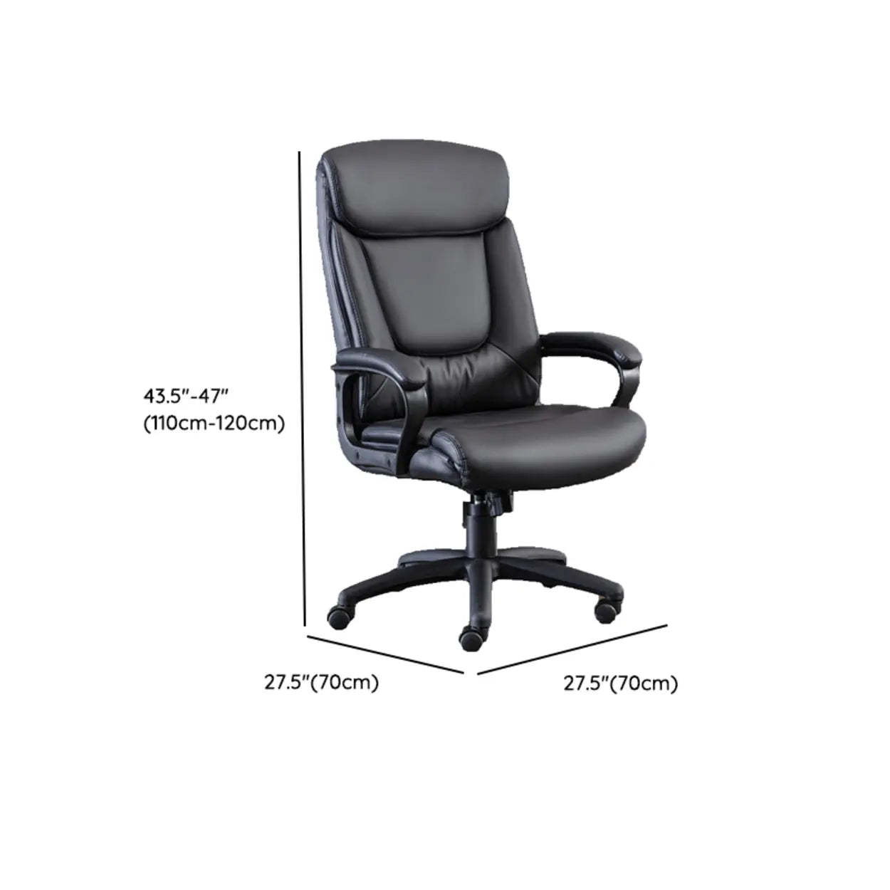 Swivel Executive Leather Black Office Chair