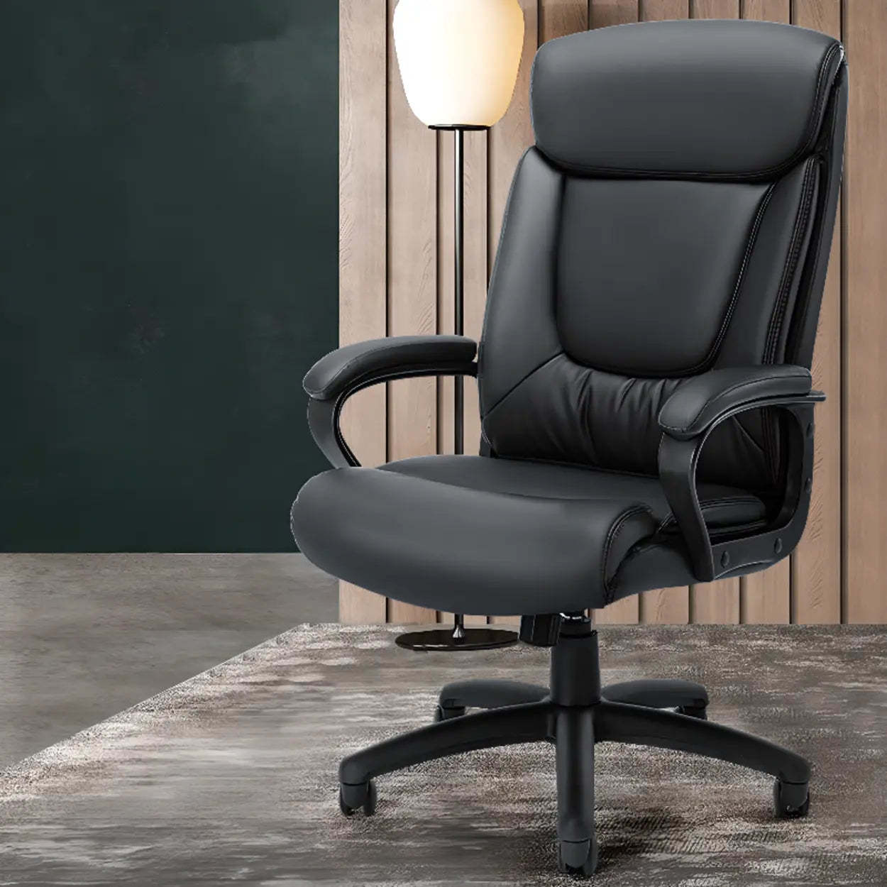 Swivel Executive Leather Black Office Chair