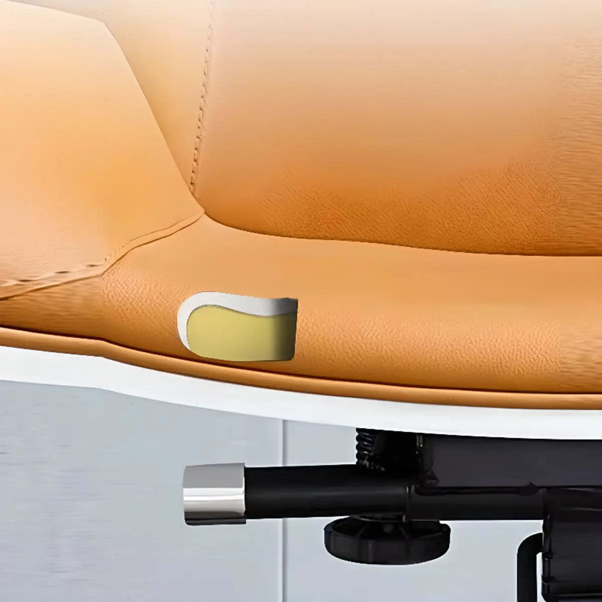 Swivel Faux Leather Adjustable Back Office Chair