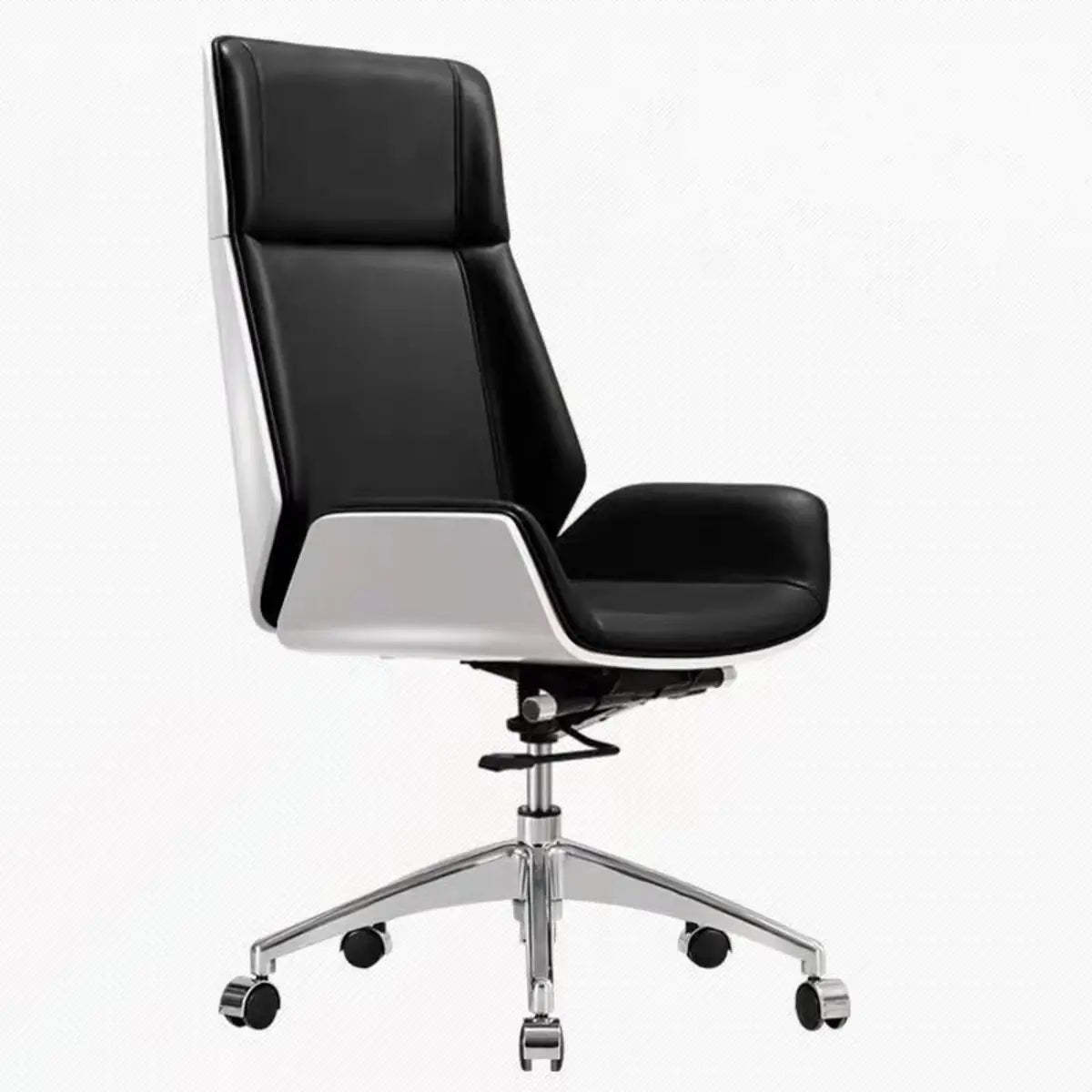 Leather faux back walnut leather metal office chairs, Lighom