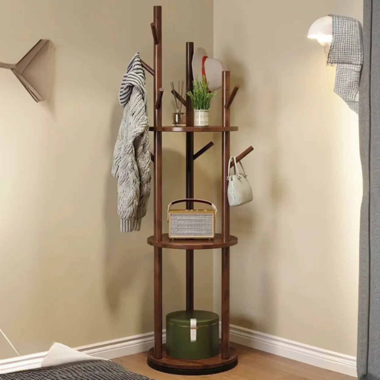 Swivel Tree-Shape Coat Rack
