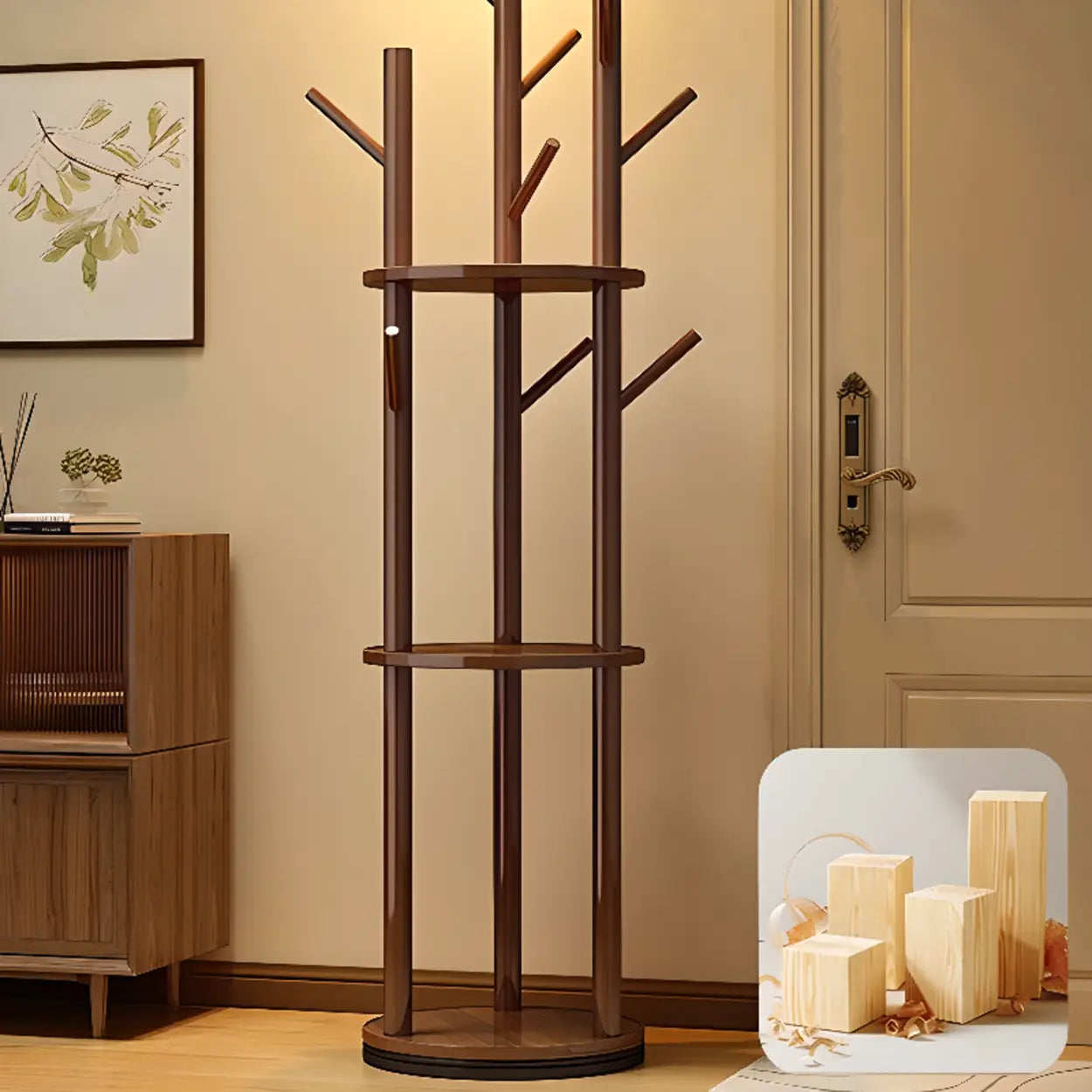 Swivel Tree-Shape Coat Rack