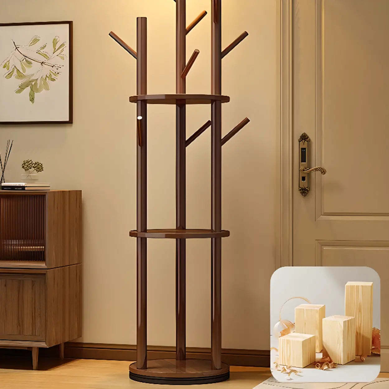 Swivel Tree-Shape Coat Rack