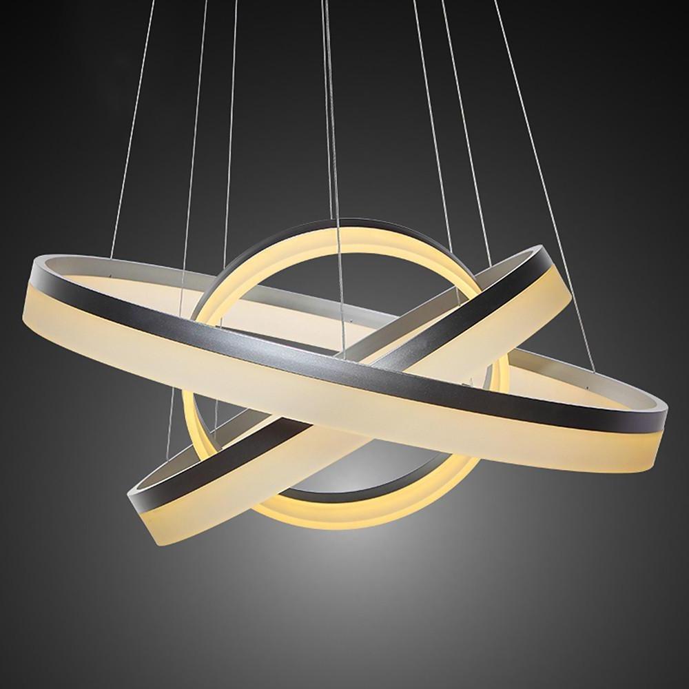 Adjustable 3-Ring Dimmable LED Modern Chandelier