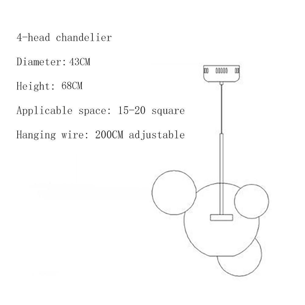 Globe Bubble Glass Pendant Light Modern Pendant Lighting-Lighom