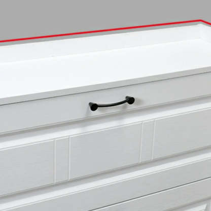 Tall White Drop-Front Hallway Shoe Cabinet