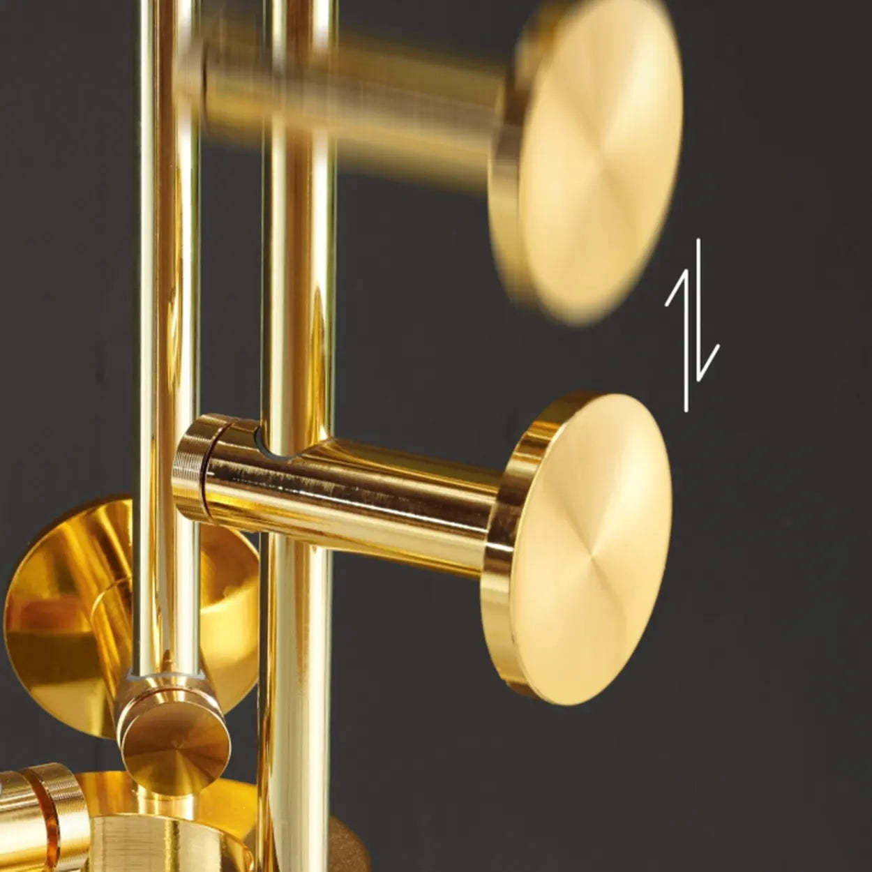 Tall Gold-Black Metal Freestanding Coat Rack