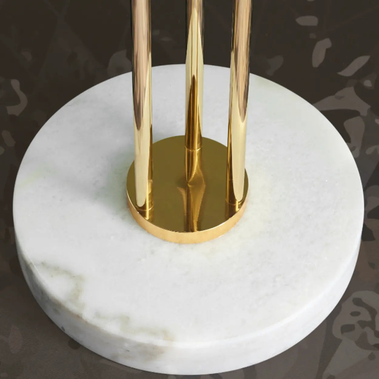 Tall Gold-Black Metal Freestanding Coat Rack