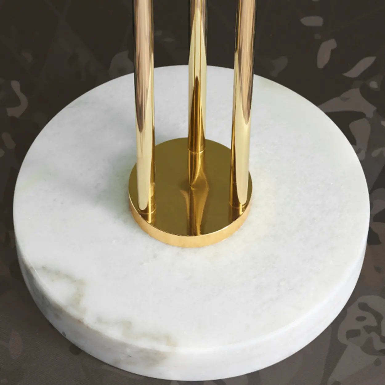Tall Gold-Black Metal Freestanding Coat Rack