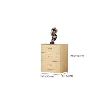 Tall Natural Wood Vertical 5-Drawer Chest