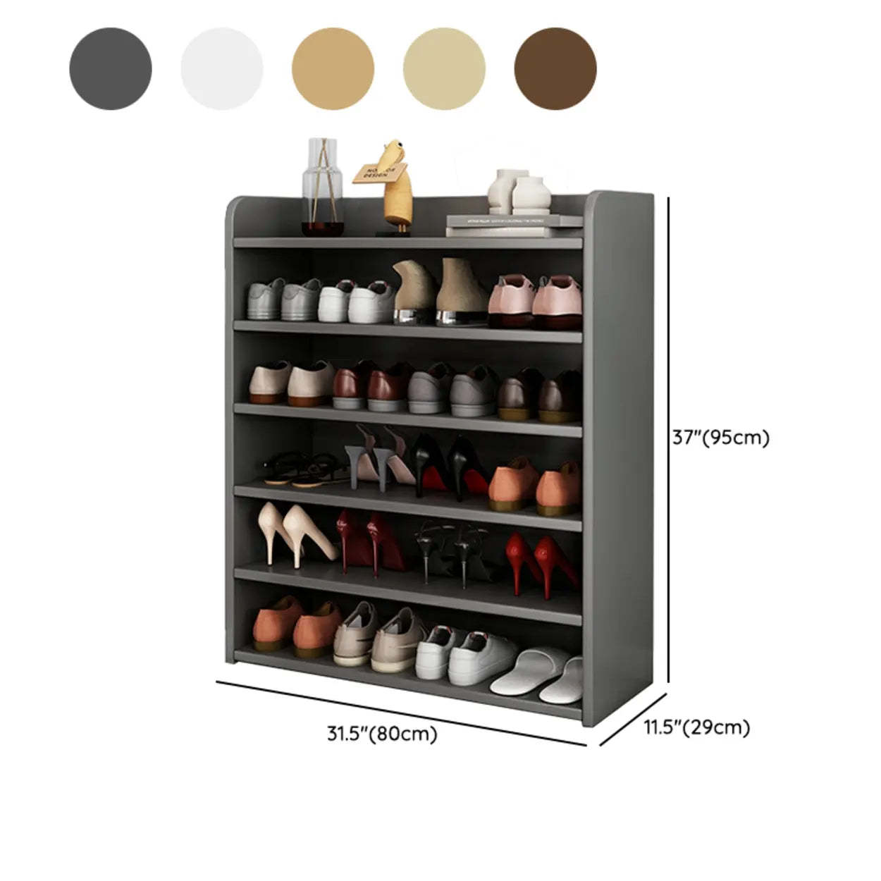 Modern shoe closed-back wood shoe storage