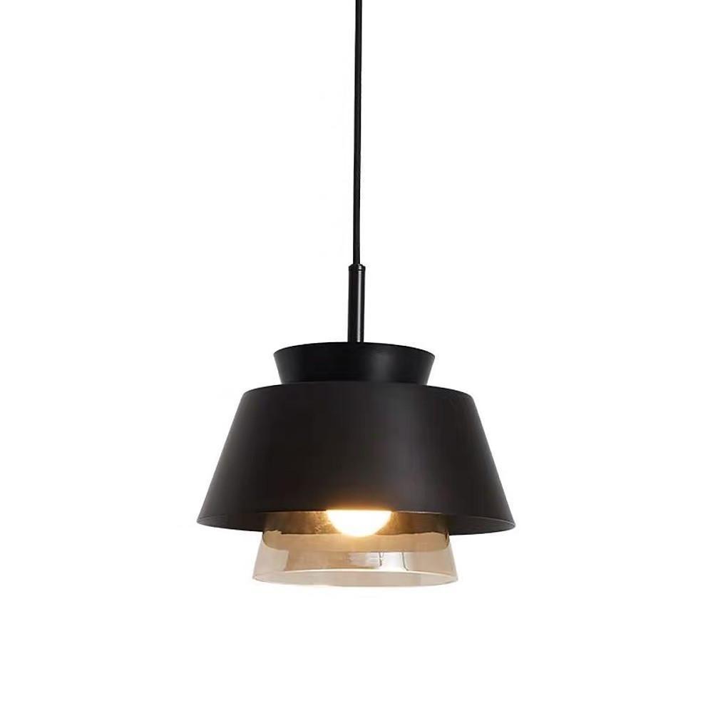 Industrial island pendant lighting in metal — Matte Black