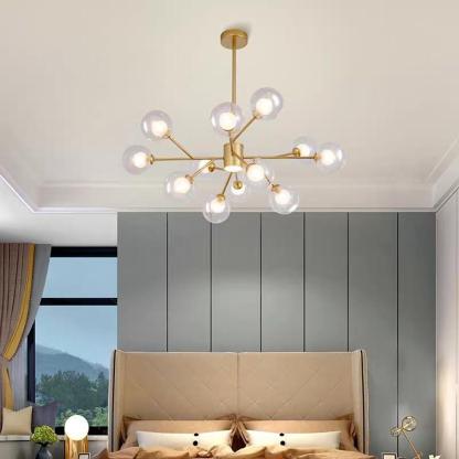 9 Lights Glass LED Modern Chandeliers Ceiling Lights Pendant Light-Lighom