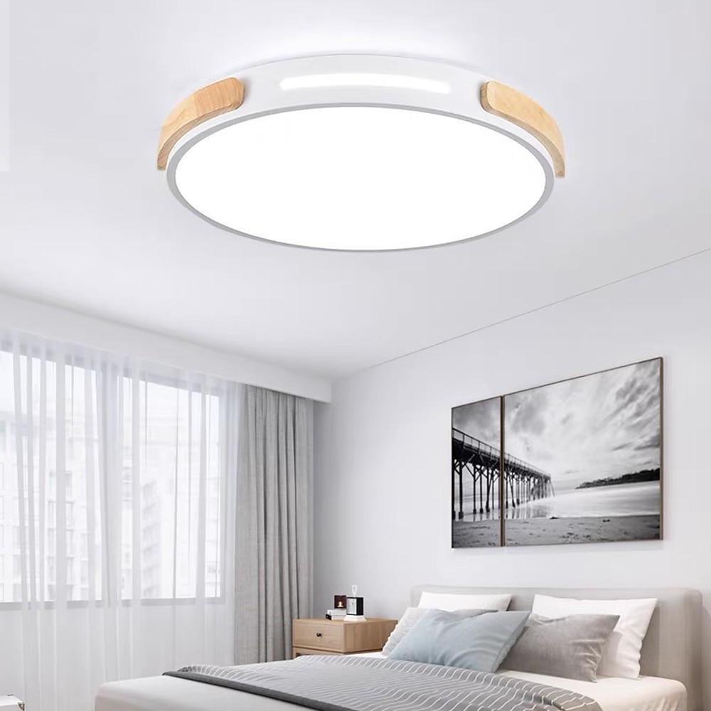 Minimalist Round LED Modern Flush Mount Ceiling Light — White