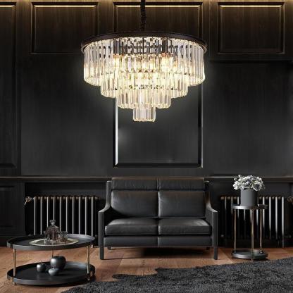 Modern Crystal Contemporary Chandeliers Entryway Chandelier-Lighom