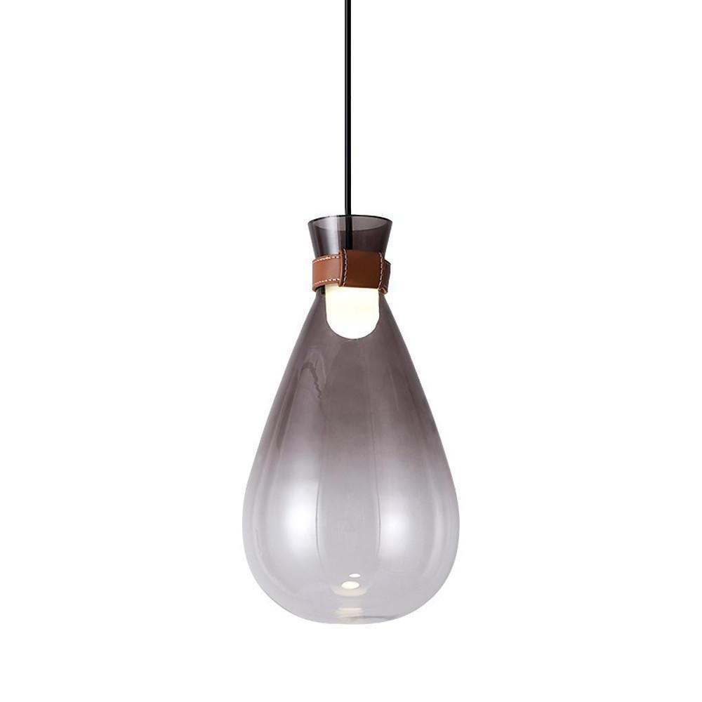 Industrial Teardrop Pendant Light Vintage Glass Metal LED Ceiling Light-Lighom