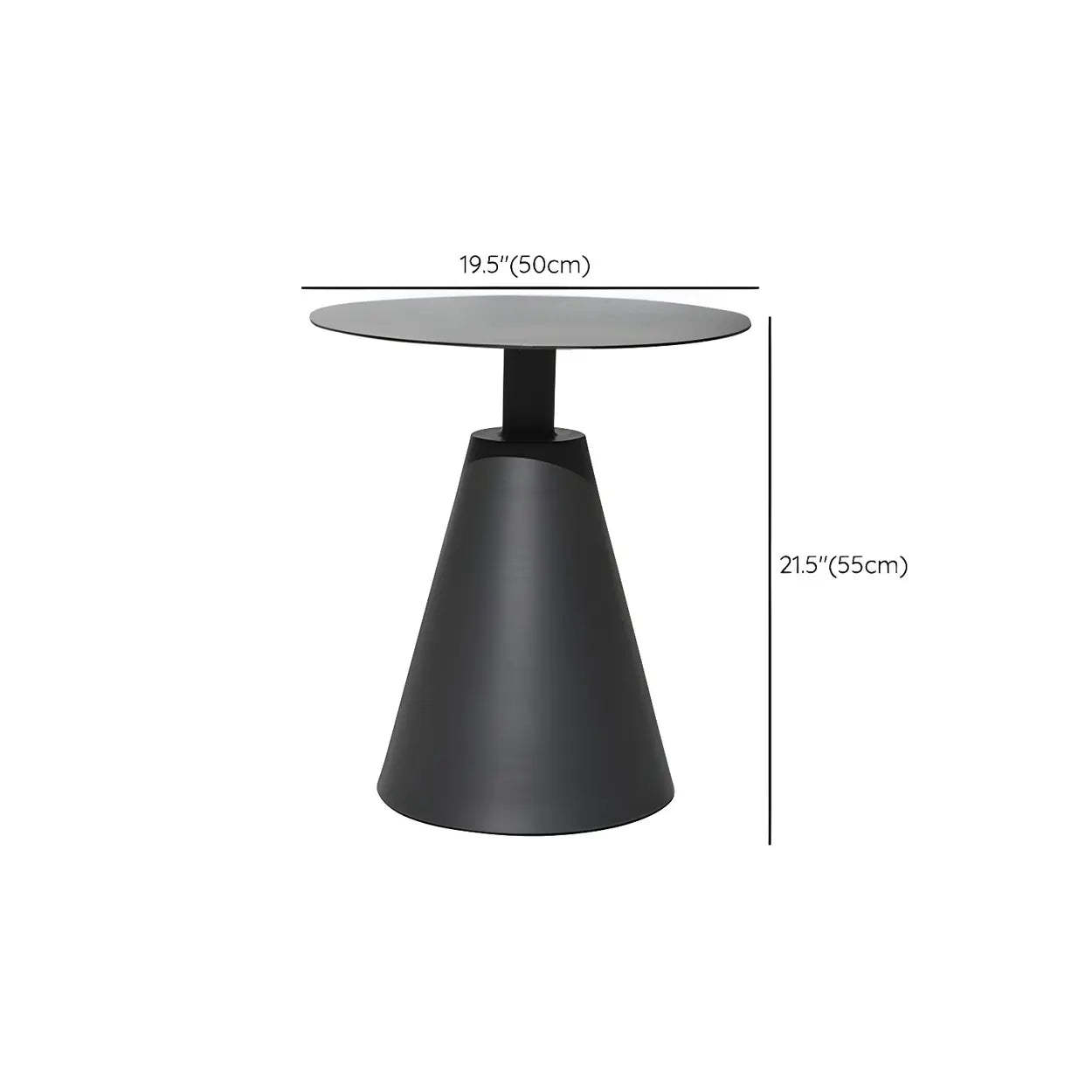 Teak Round Top Aluminum Outdoor Coffee Table