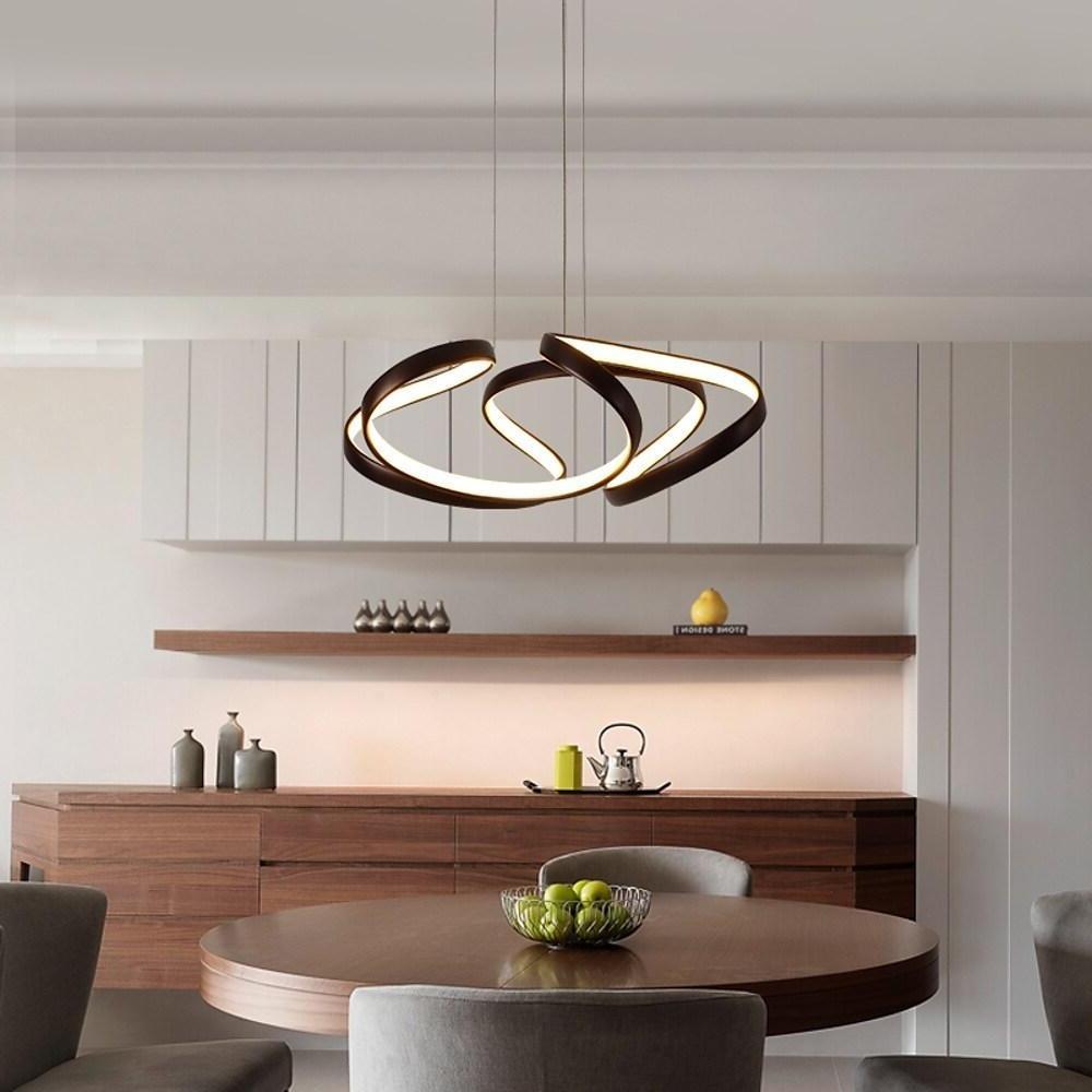 Interwoven Wave Gold Metal Sputnik Chandelier