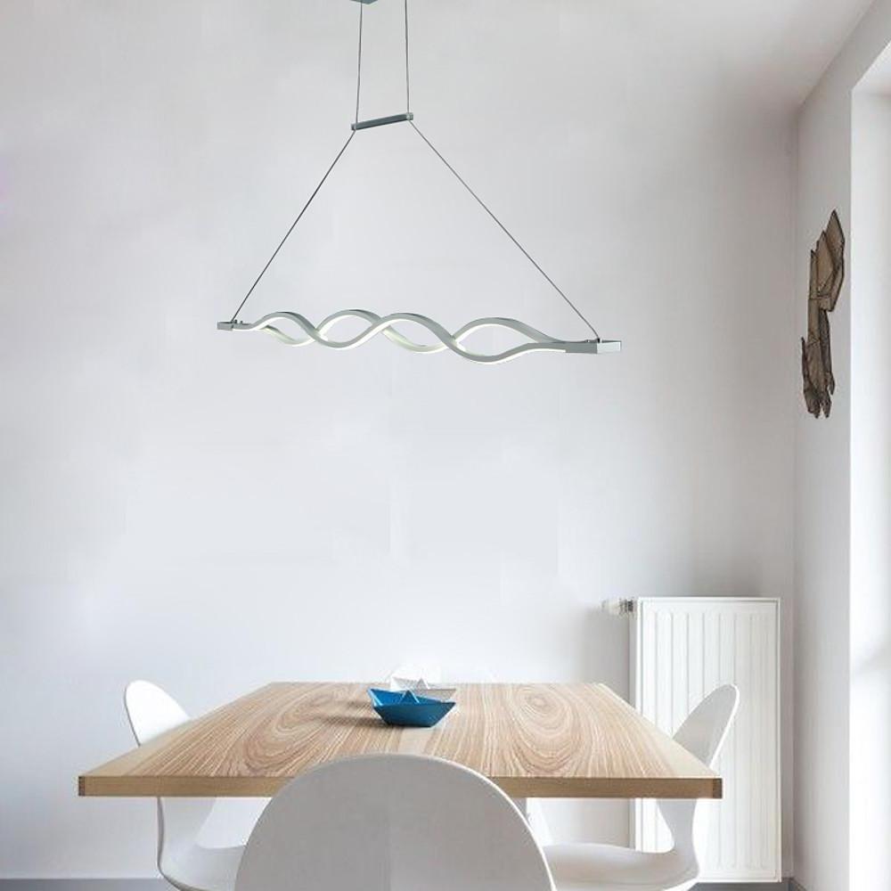 Island double synthetic pendant lighting for dining room or kitchen — Cool White (6000K)