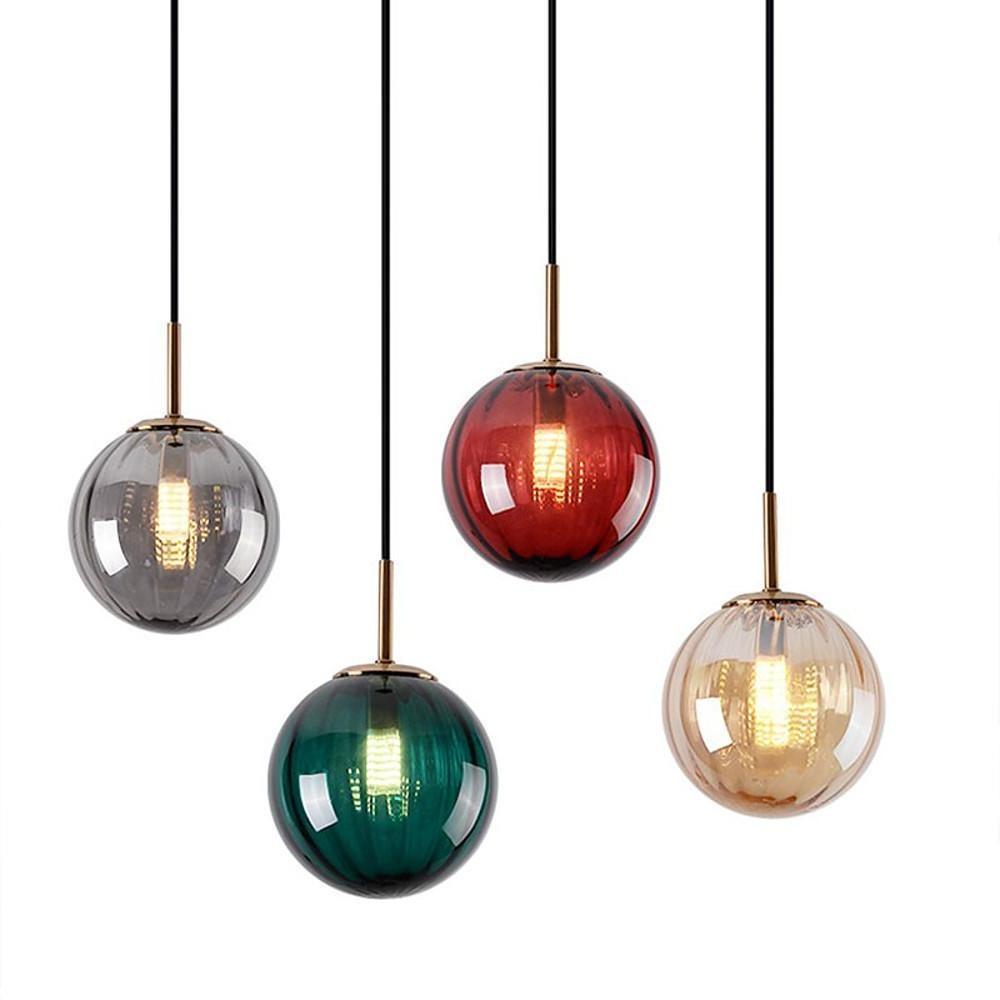 Ball Metal Glass LED Pendant Light