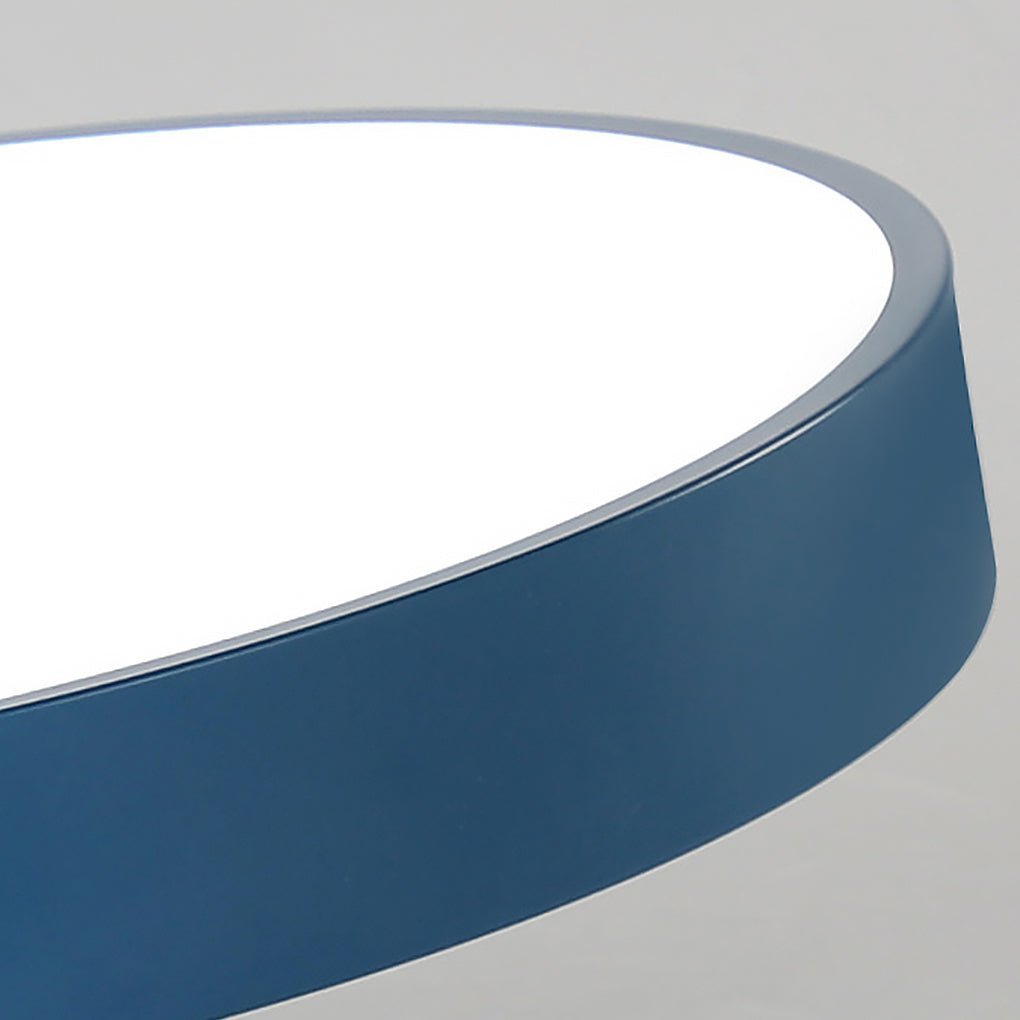 Thick Circular LED Modern Metal Flush Mount Light