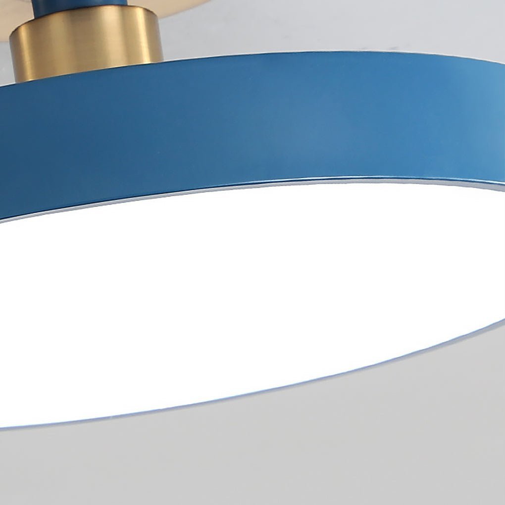 Thick Circular LED Modern Metal Flush Mount Light
