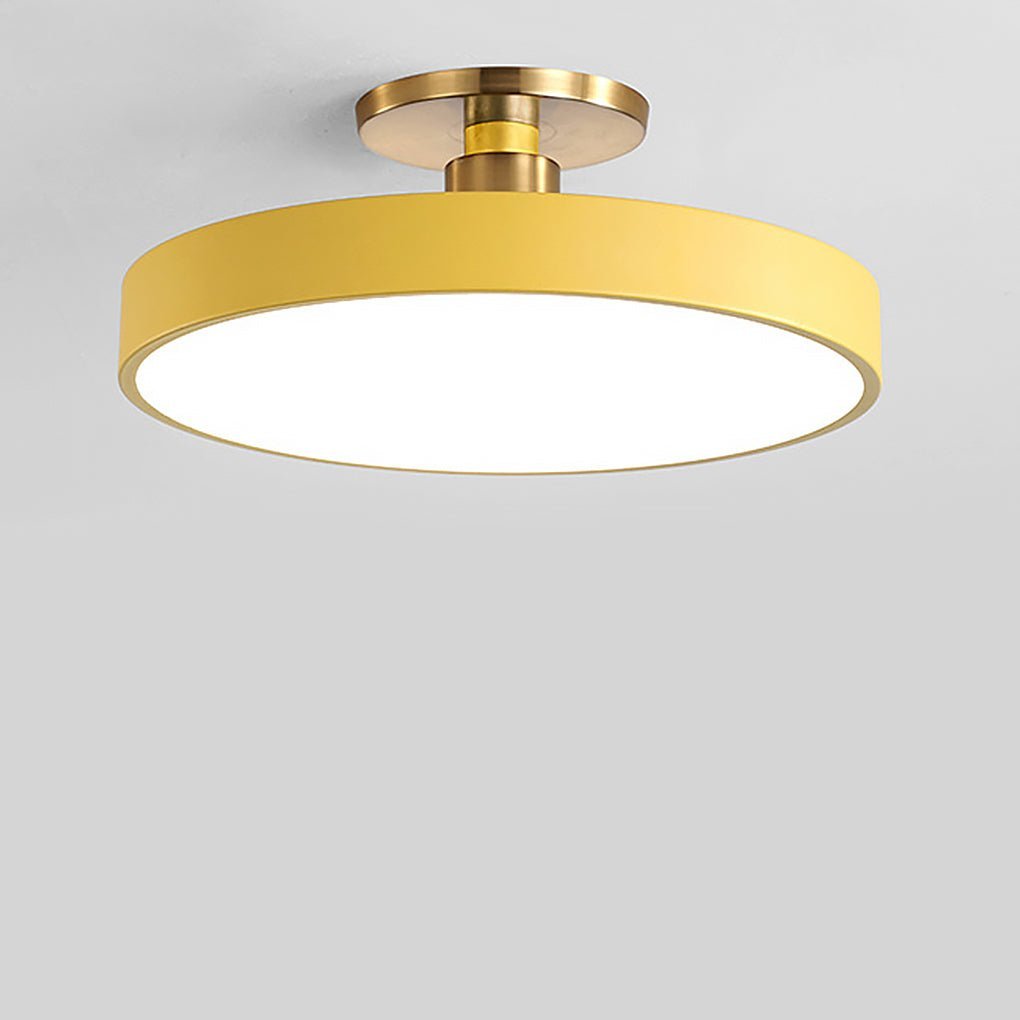 Thick Circular LED Modern Metal Flush Mount Light