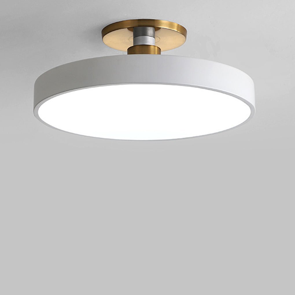 Thick Circular LED Modern Metal Flush Mount Light