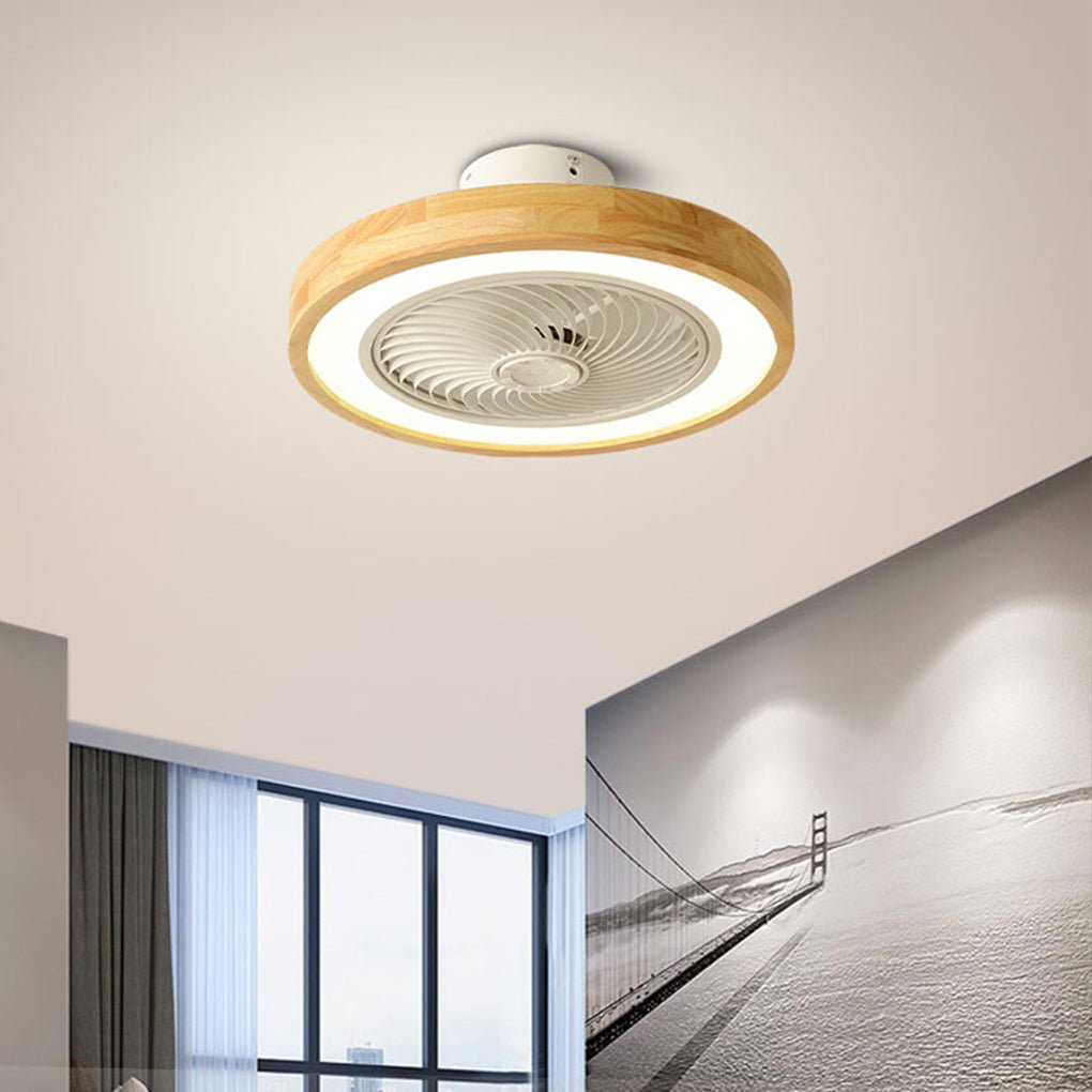 Three-Level Nordic Modern Bladeless Ceiling Fan with Remote