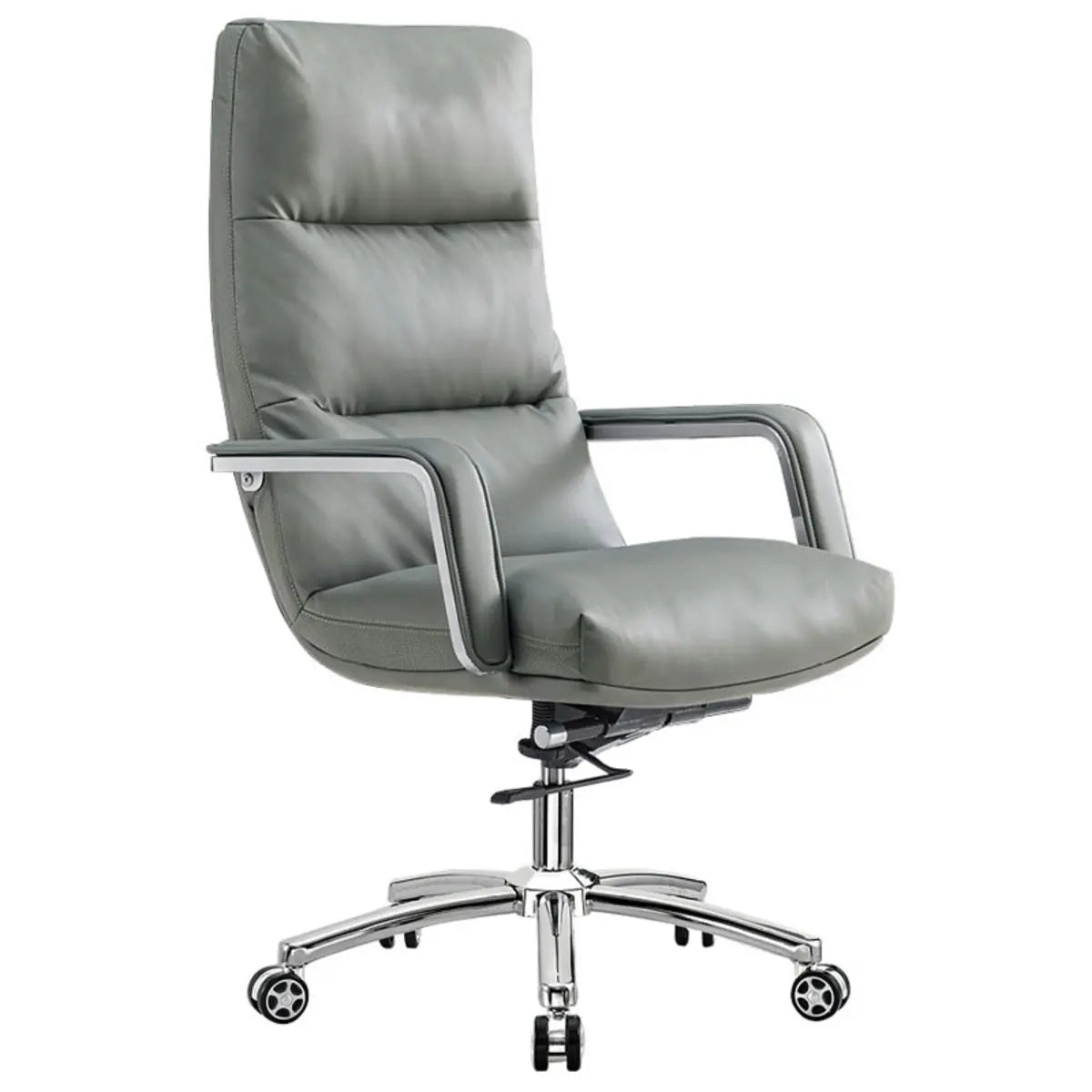 Tilt Swivel Ergonomic Leather Office Chair with Wheels