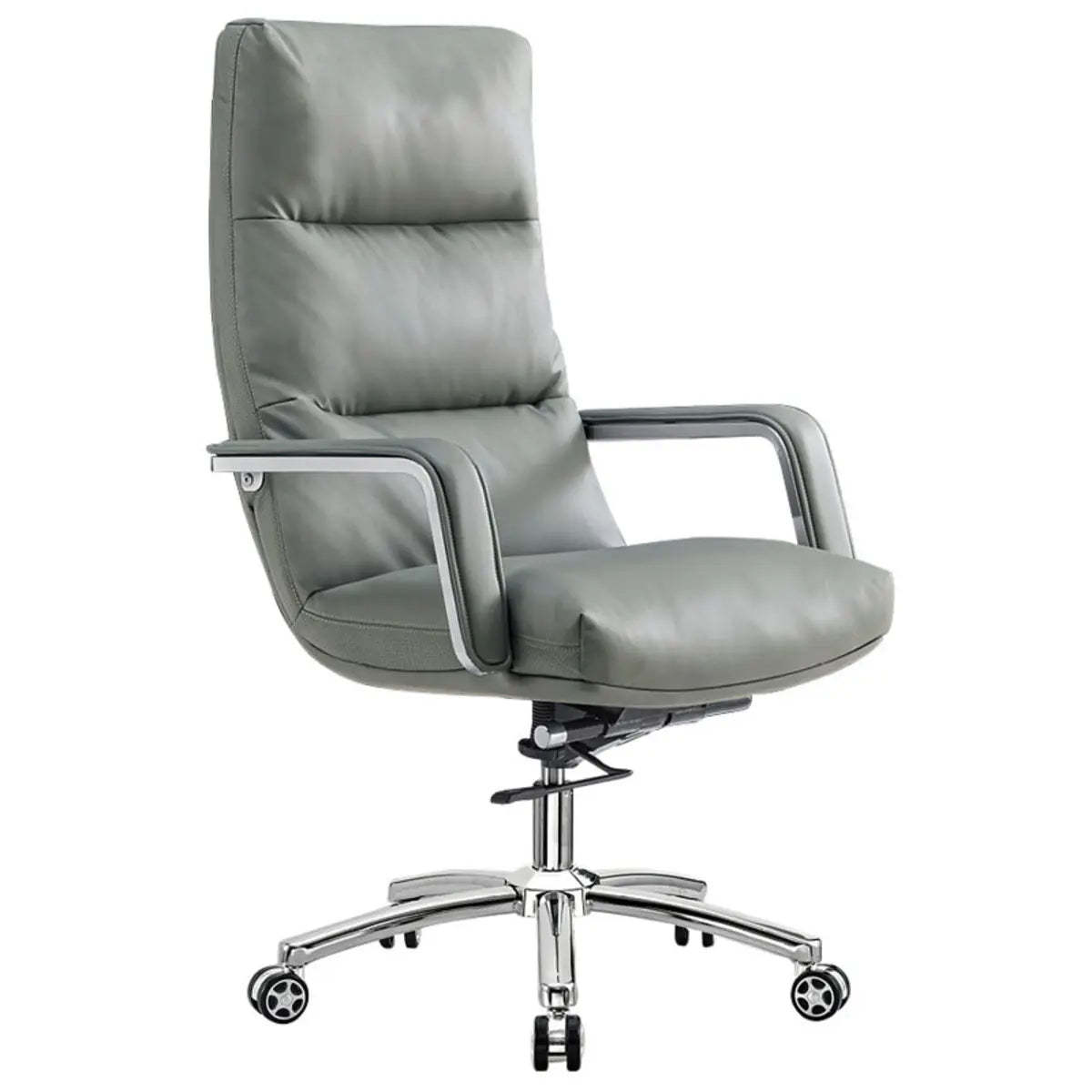 Tilt Swivel Ergonomic Leather Office Chair with Wheels