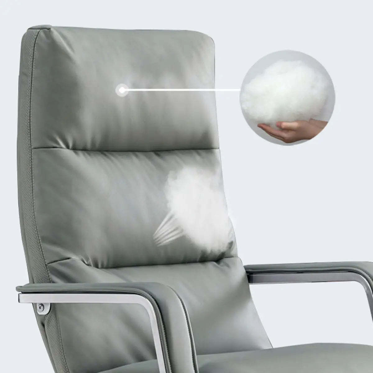 Tilt Swivel Ergonomic Leather Office Chair with Wheels
