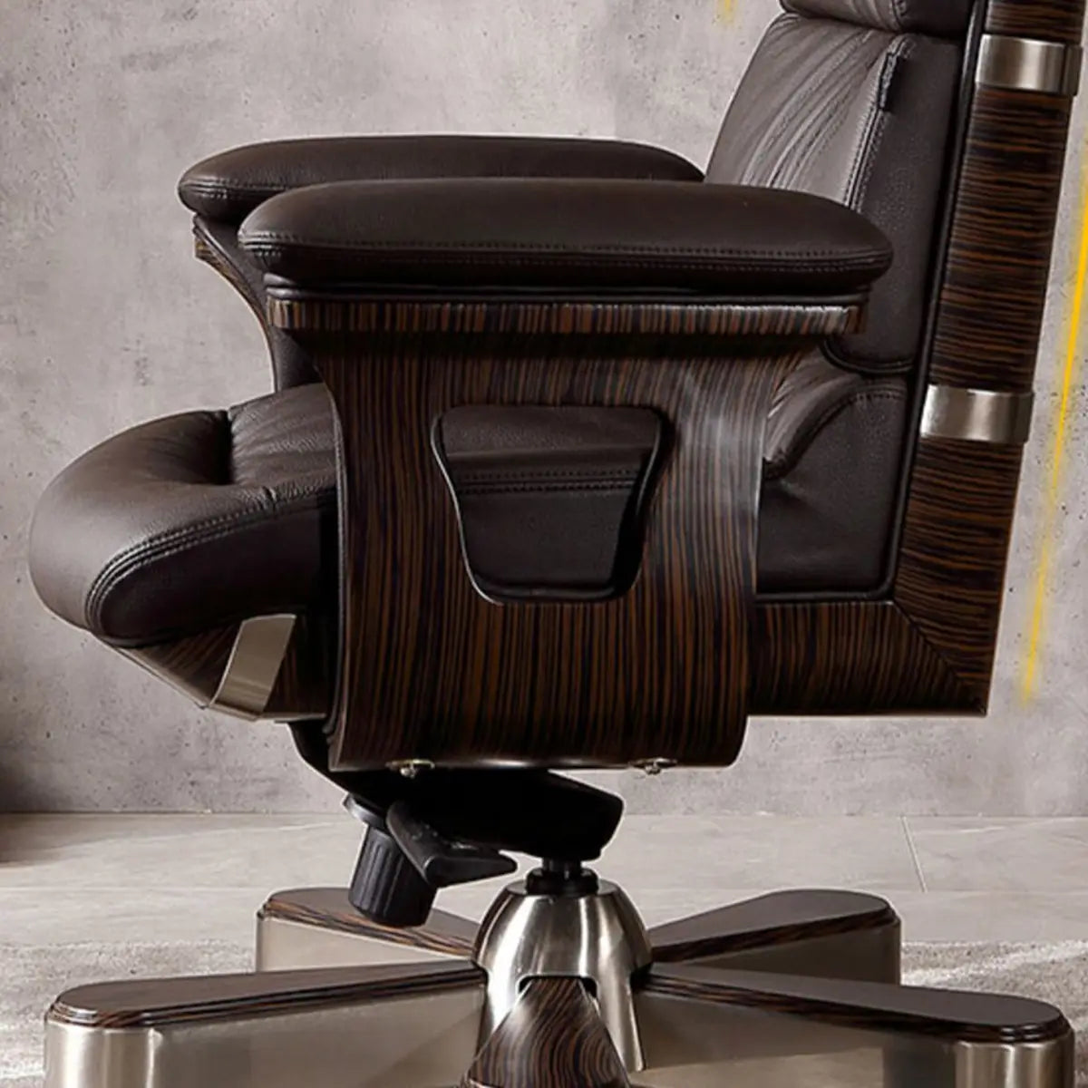 Tilt Swivel Leather Office Chair with Headrest