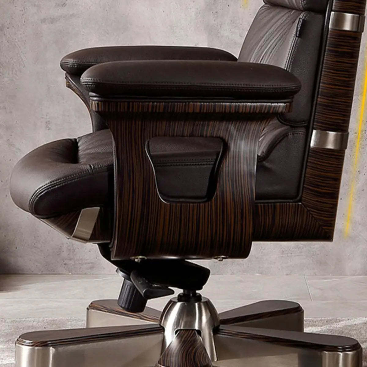 Tilt Swivel Leather Office Chair with Headrest
