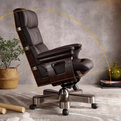 Tilt Swivel Leather Office Chair with Headrest