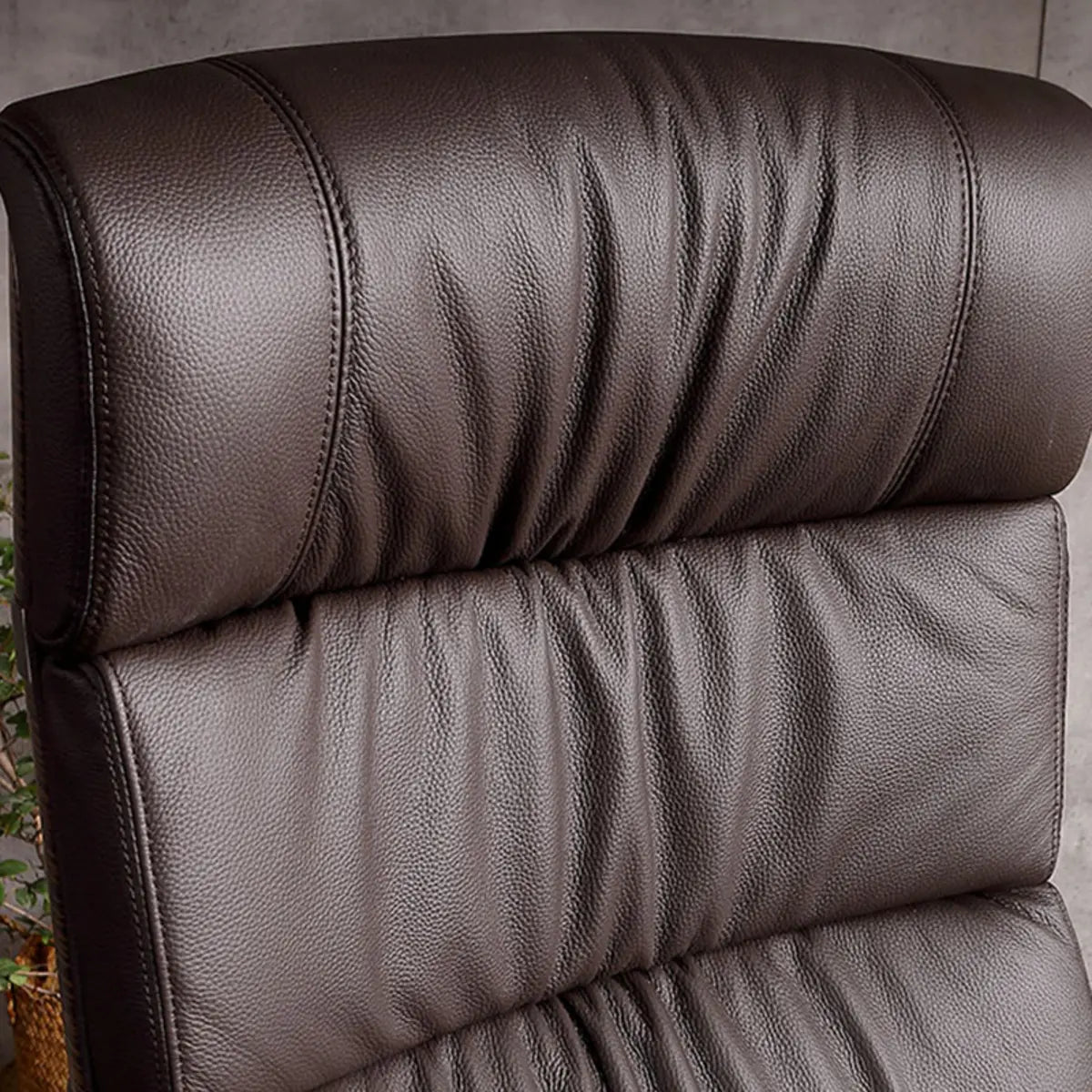 Tilt Swivel Leather Office Chair with Headrest
