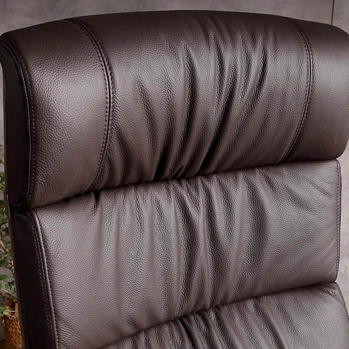 Tilt Swivel Leather Office Chair with Headrest