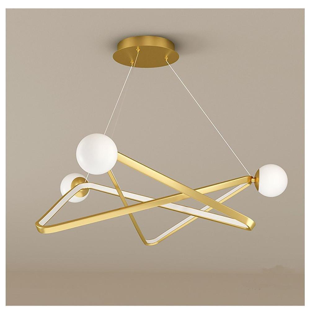 Geometric Design LED Modern Chandeliers Glass Pendant Lights Hanging Lamp-Lighom
