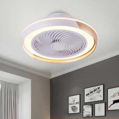 White Bladeless LED Ceiling Fan