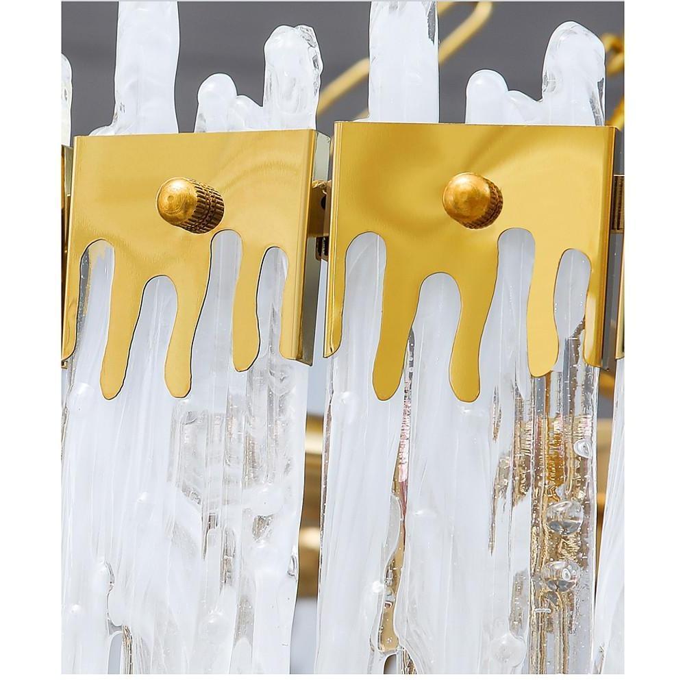 Nordic Gold Chandelier, 16" Cord, Neutral Light