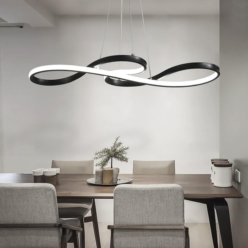 Silica Abstract Strip Dining Pendant Chandelier