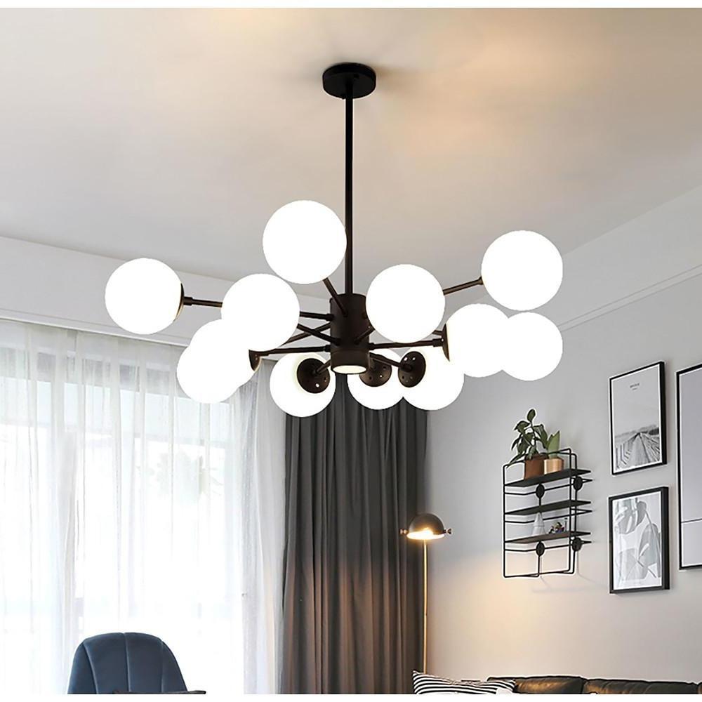 Nordic Glass Globe Chandelier Cluster Entryway Chandelier-Lighom