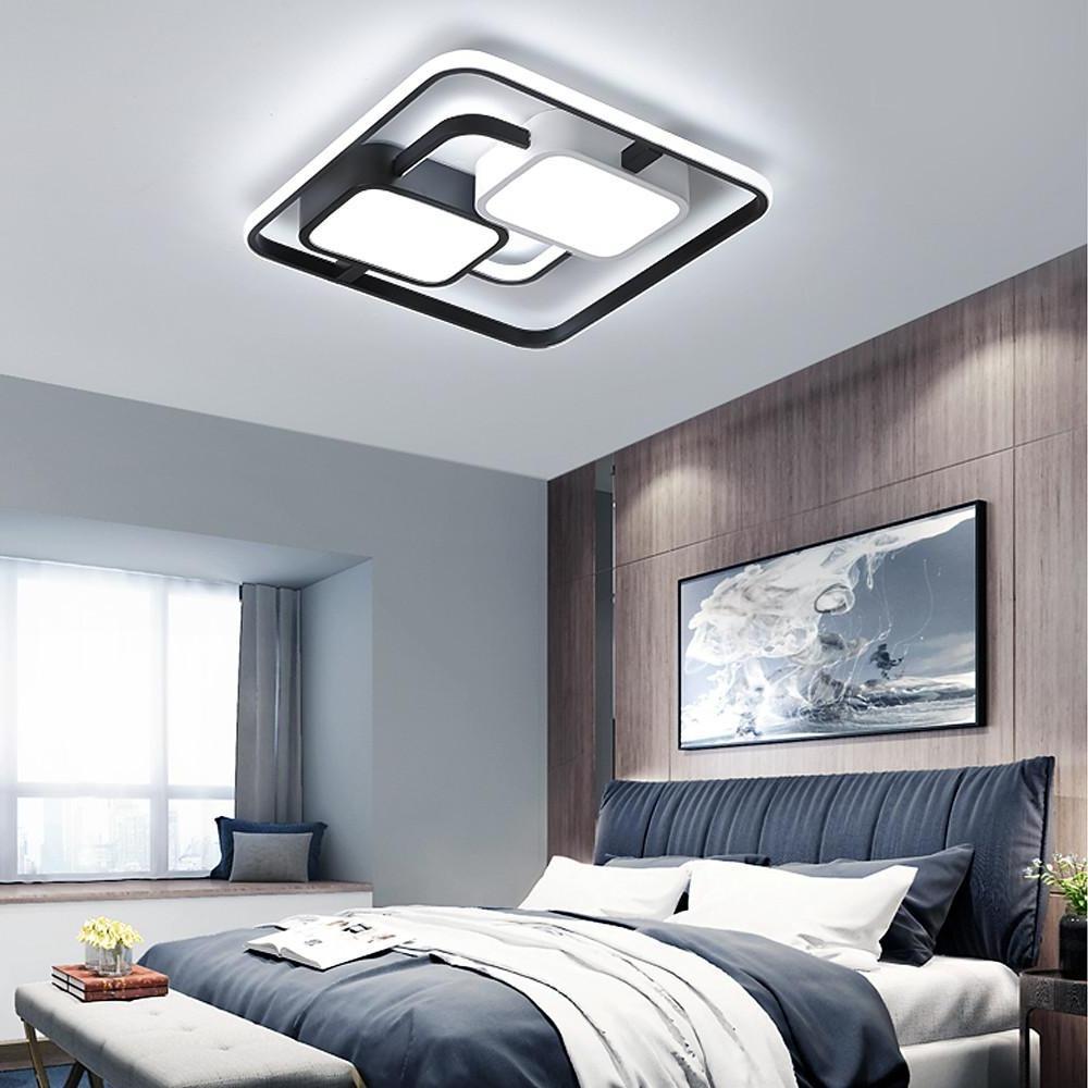 Circles Rectangles Dimmable LED Modern Flush Mount Light