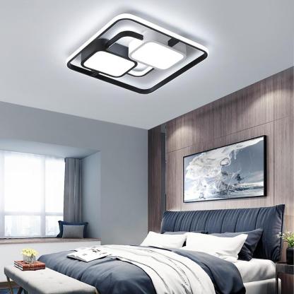 Circles Rectangles Dimmable LED Modern Flush Mount Light