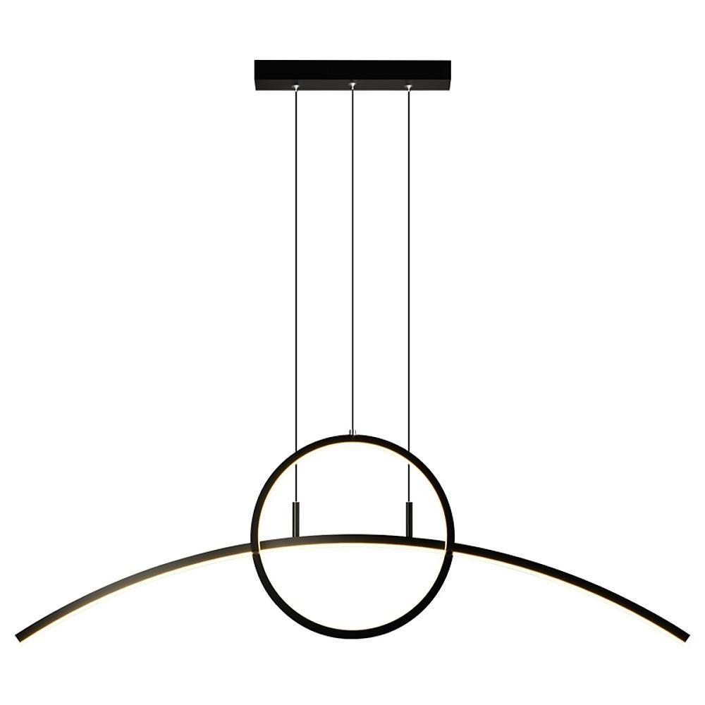 Curved Circle Metal Modern Pendant